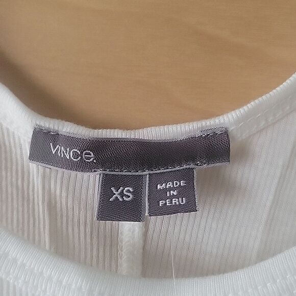 NWT XS White Vince Favorite Tank Modal Jersey Fitted Basic Soft BalletCore Long - Picture 5 of 10